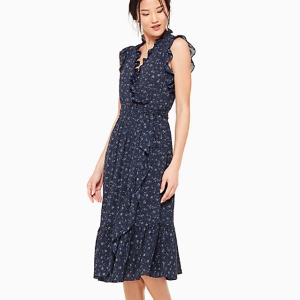 NWT | Kate Spade- Wild Rose Ruffle Wrap Dress | Size 2